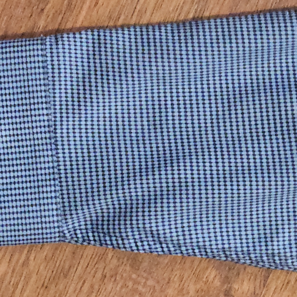 BEN SHERMAN mens skim-fit stretch dress shirt SIZE 17x35 COLOR BLUE LXL15 - Picture 4 of 15